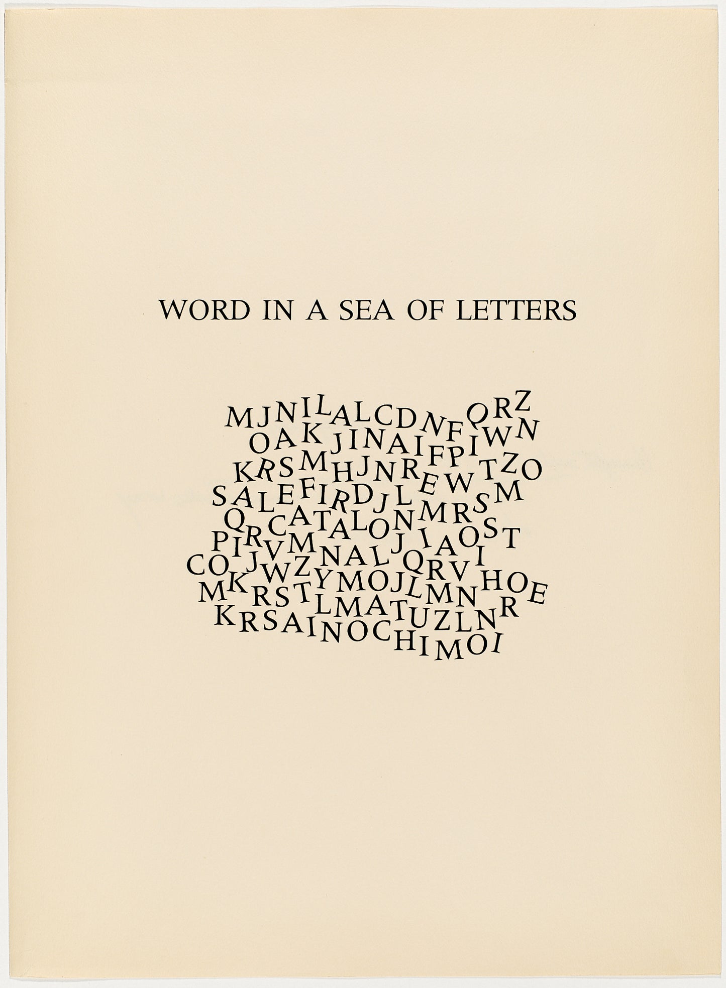 No. 6, from Poems from the Catalan II