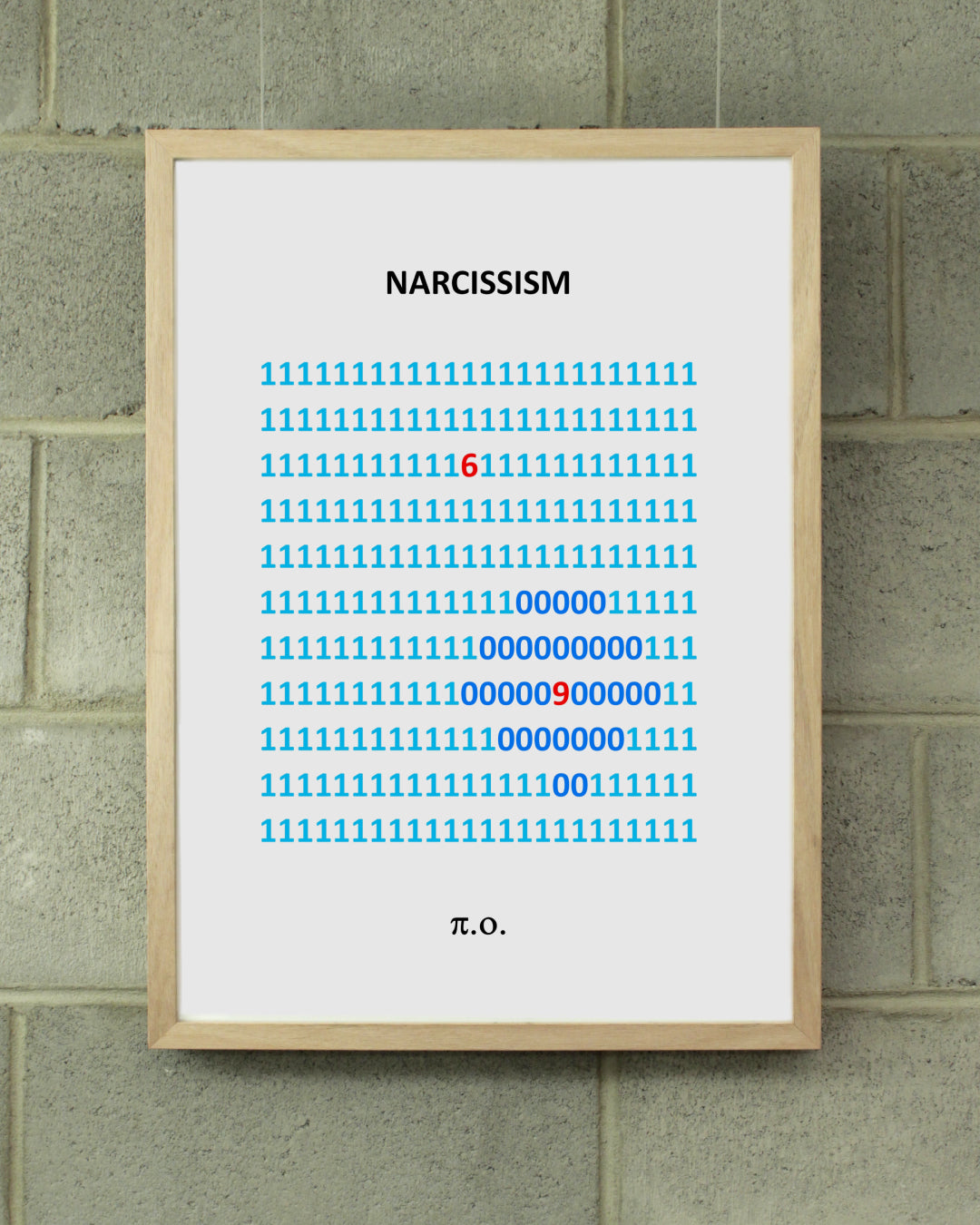 Narcissism, no date (framed)