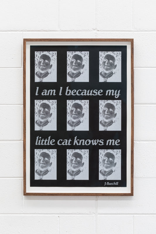 I am I because my little cat knows me (framed)